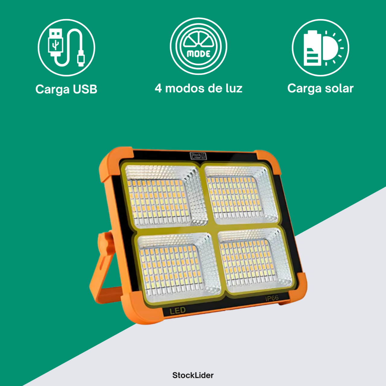Foco LED solar