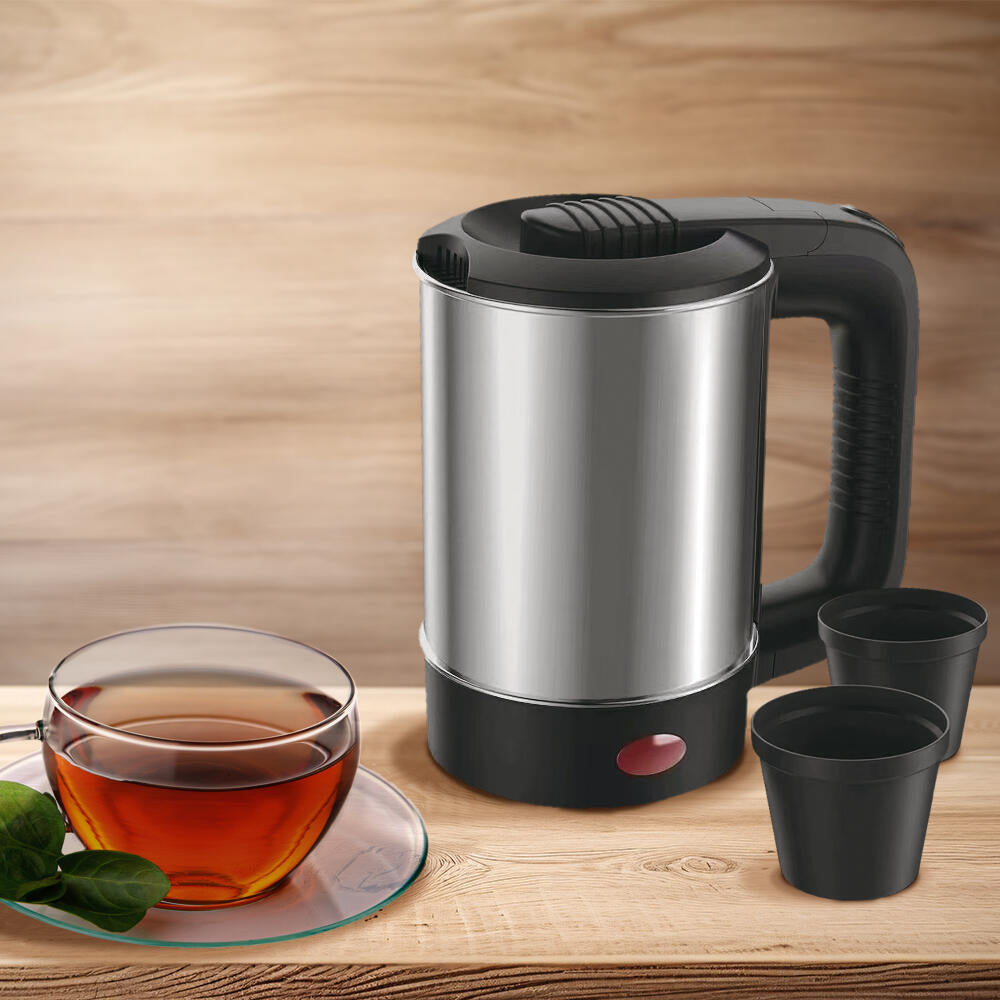 Pack Viaje Secador De Pelo Con Mango Plegable & Hervidor De Acero Viaje 0,5L De Viaje