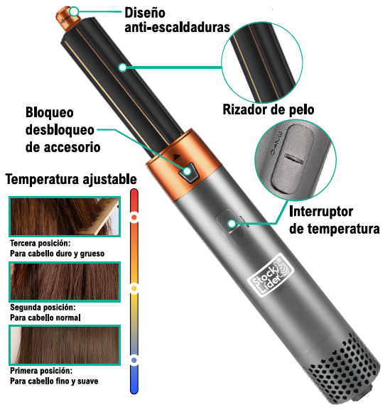 Cepillo secador 5 en 1