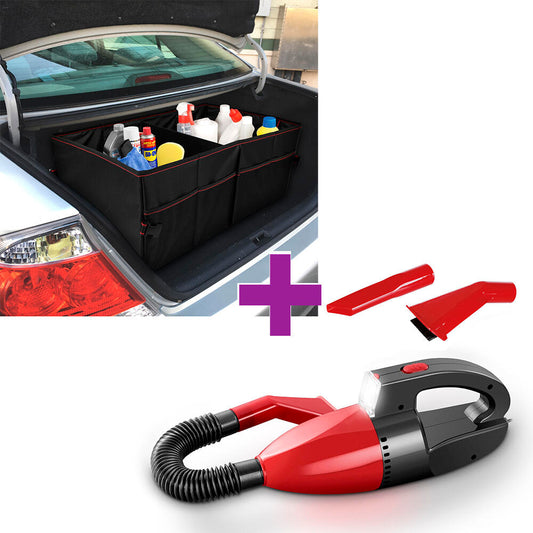 Pack Para Coche Aspirador De Coche Con luz & Organizador de maletero