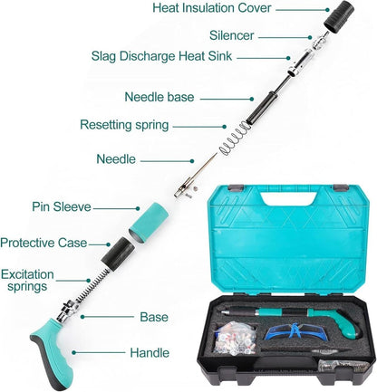 Kit Pistola de clavos para hormigón, ajustables y con kit incluido