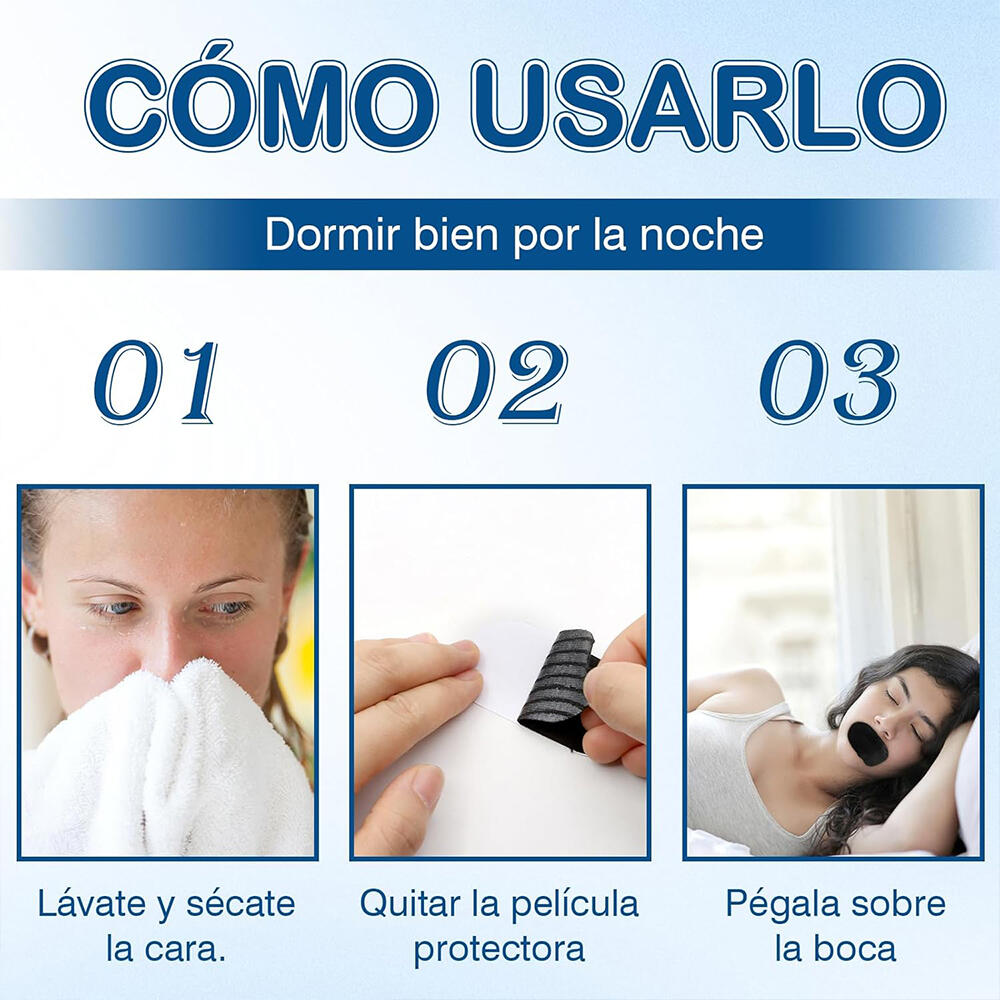 Tiras Bucales Antirronquidos, 90 Tiras para Dormir Antirronquidos