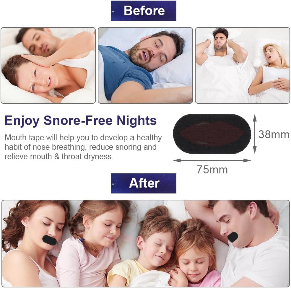 Tiras Bucales Antirronquidos, 30 Tiras para Dormir Antirronquidos