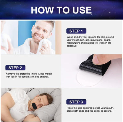Tiras Bucales Antirronquidos, 90 Tiras para Dormir Antirronquidos